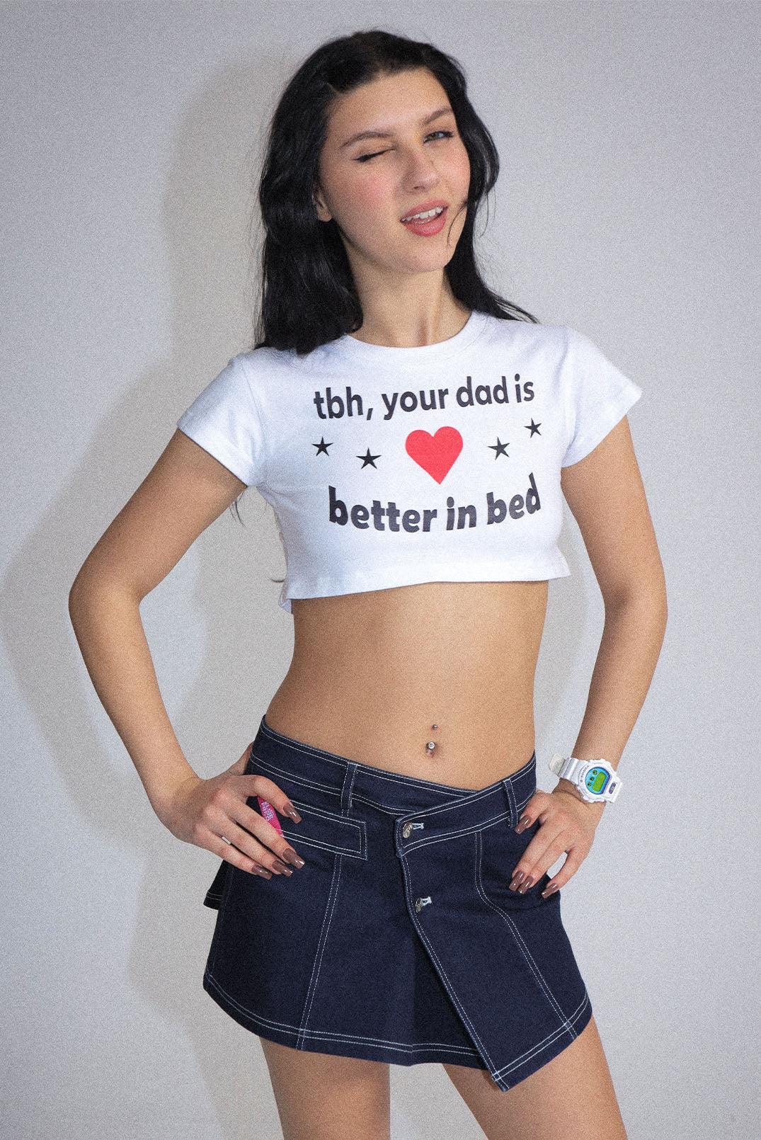 y2k white fitted slogan logo cropped fitted baby T-shirt, vintage inspired with cap sleeves