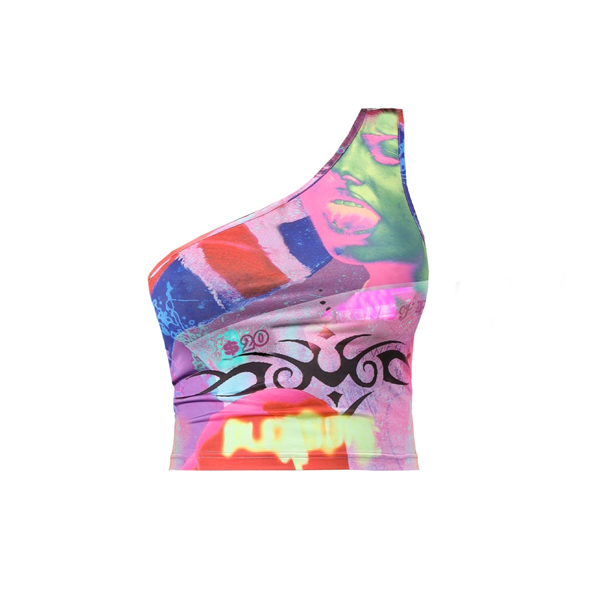 London Callin' Print Asymmetric Top - Elsie & Fred