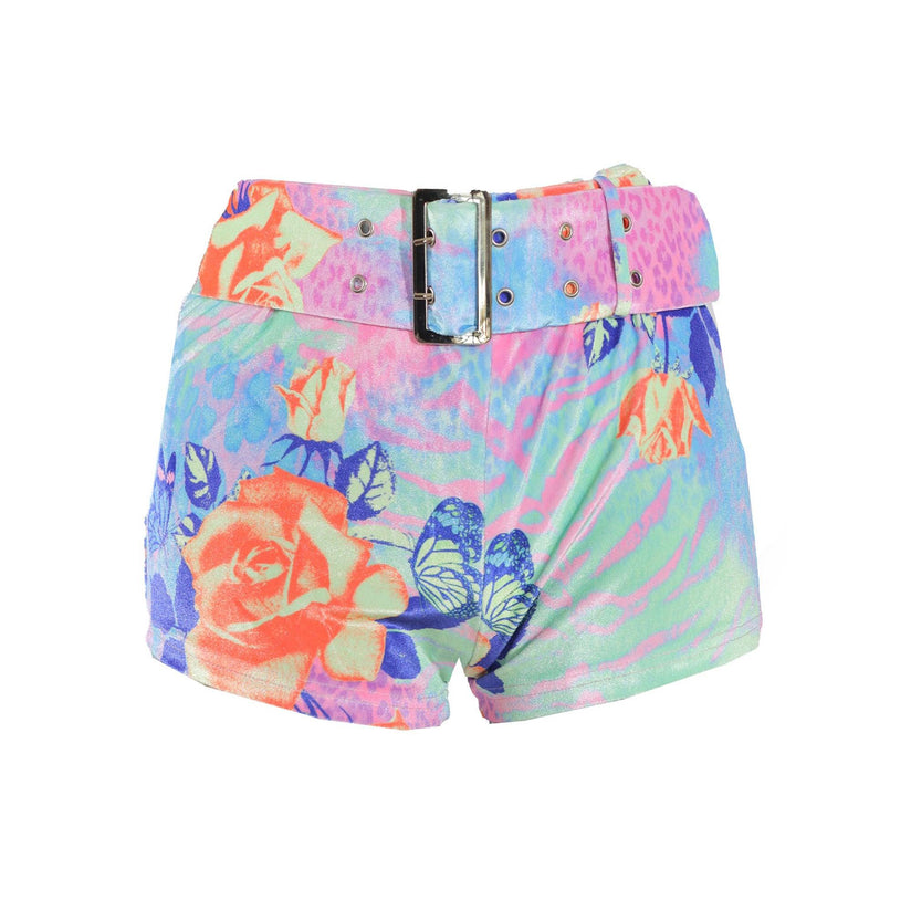Midnight Heartbreaker Velvet Belted Hot Pants in Animal Print - Elsie & Fred