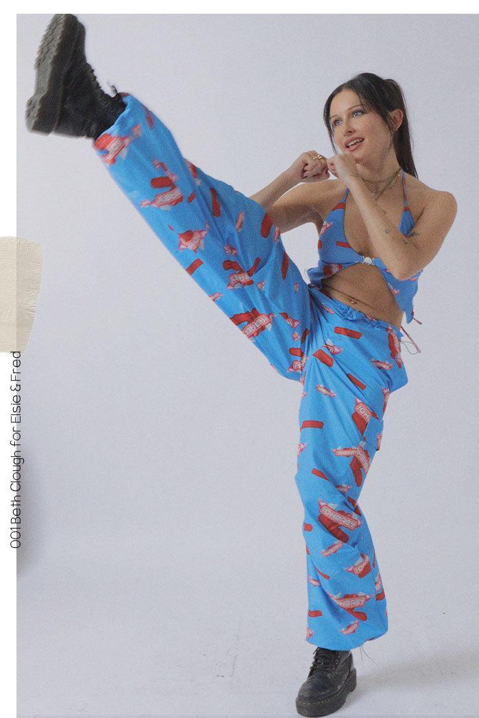 Oh Baby Oversized Cargo Y2K Parachute Pants - Elsie & Fred