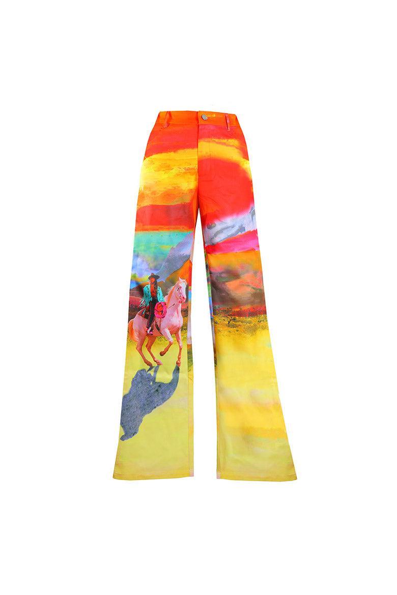 Rawhide Bootcut Cowboy Print Trouser - Elsie & Fred