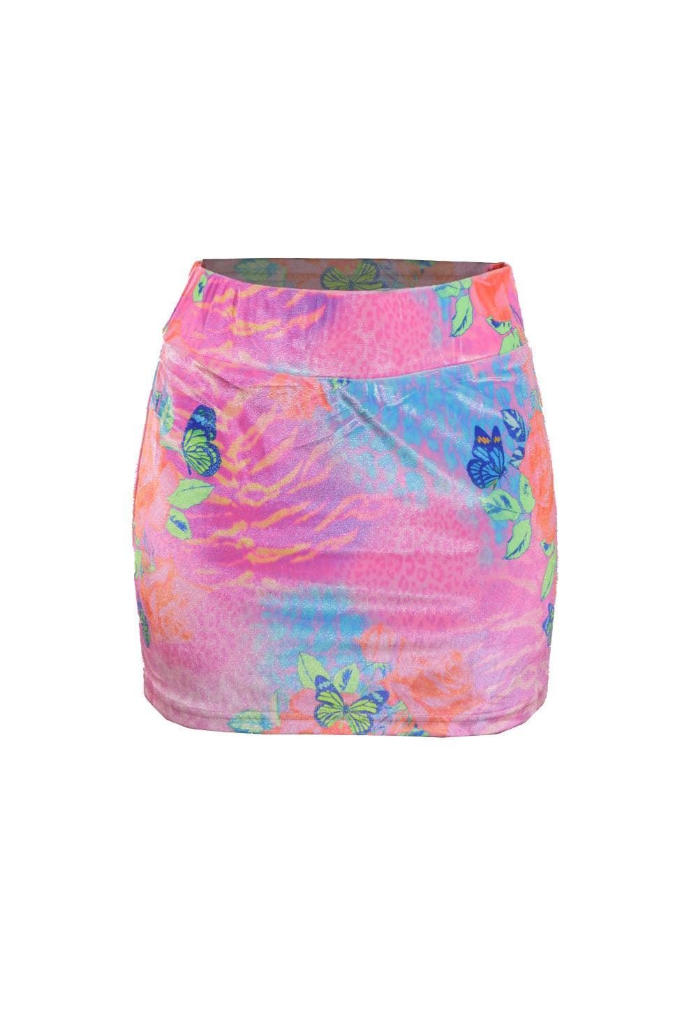 Death Valley Velour Tube Skirt in Animal Print - Elsie & Fred