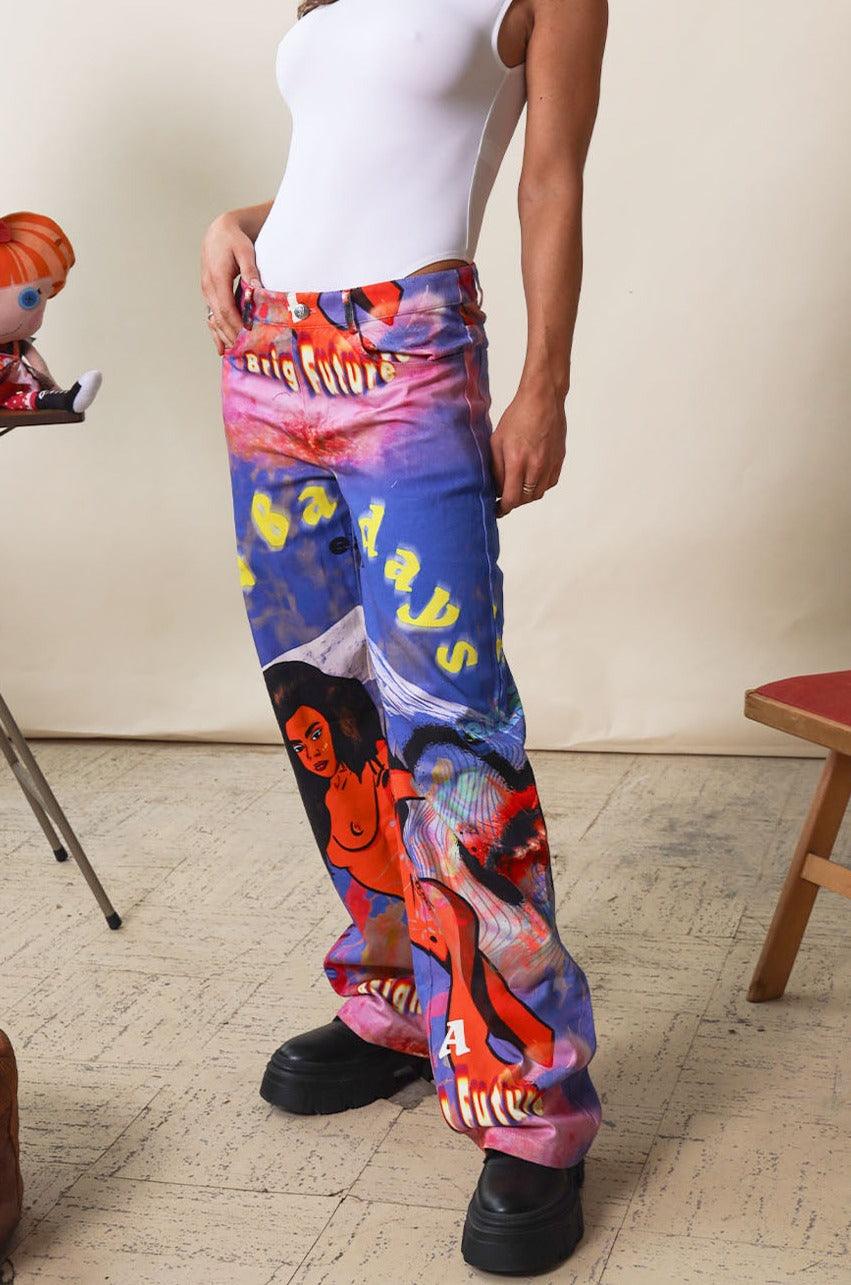 A Brighter Future Graphic Baggy Fit Oversized Pants - Elsie & Fred