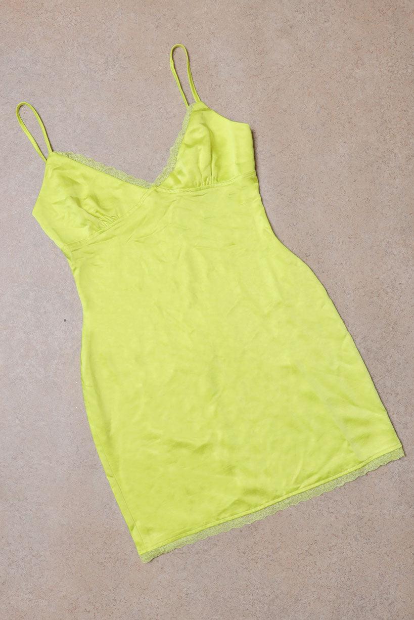 Archive: Lime Sulphur Slip Dress - Elsie & Fred