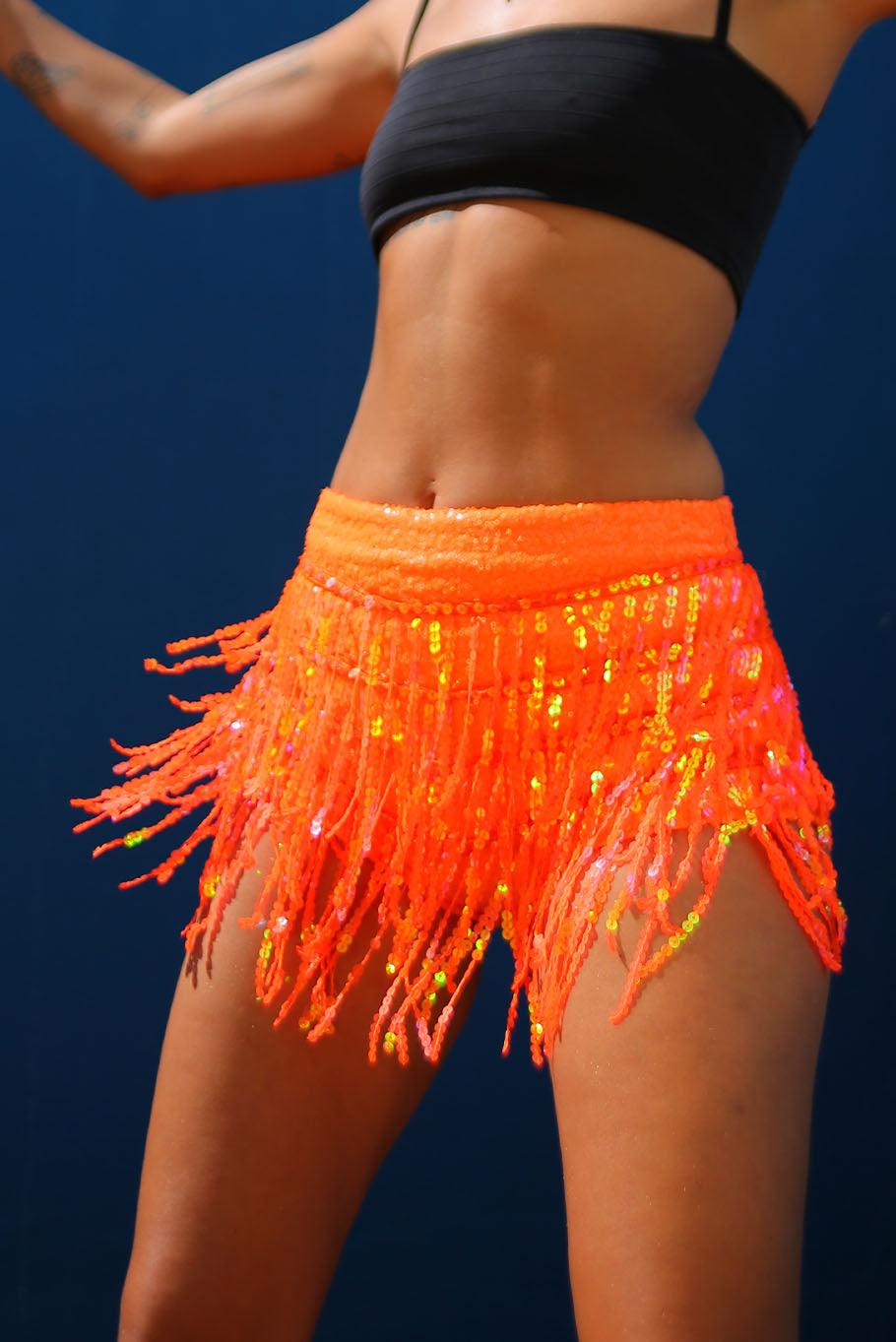Archive: Neon Orange La Bamba Shorts - Elsie & Fred