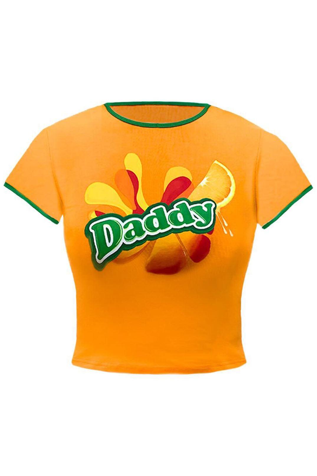 Daddy Orange Mirinda Ringer Baby Tee - Elsie & Fred