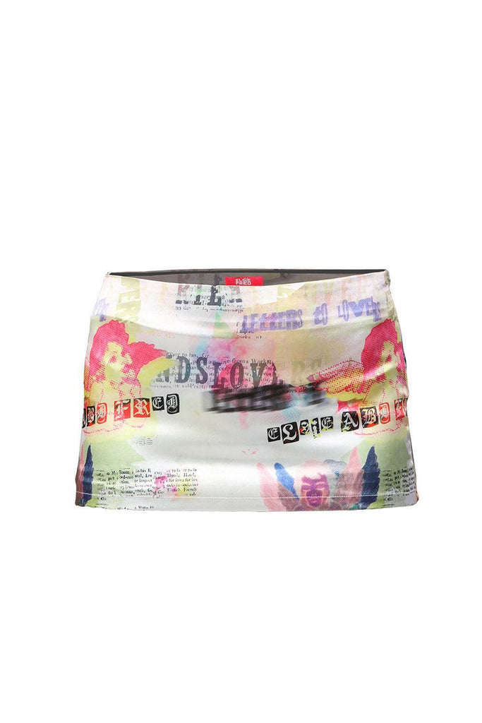 Cherub Print Satin Pelmet Mini Skirt - Elsie & Fred